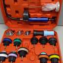 18pcs Universal Radiator Pressure Tester Kit, Coolant Vacuum Refill kitCoolant Pressure Tester Kit with Manual Pump and Color-Coded Test Caps (red)