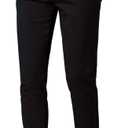 Plaid&Plain Men's Skinny Stretchy Khaki Pants Colored Pants Slim Fit Slacks Tapered Trousers (36W x 32L, Black)