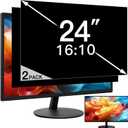 2 Pack 24 Inch 16:10 Privacy Screen for Computer Monitor, Eye Protection Anti Glare Computer Screen Cover, Removable Anti-Scratch Computer Screen Privacy Shield for 24'' Widescreen Monitor