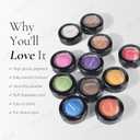 KYDA Light Brown Single Glitter Eyeshadow, Super Pigmented Pearl Brown Eyeshadow, Glitter Sparkly Shimmer Eye Shadow Compact, Lasting Waterproof Mini Eyes Makeup Eyes Brightener for Women