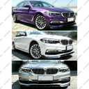 Front Lip Fits for 2017-2020 BMW G30 5 Series Base Pre-LCI, Fits for 520i 530i 530e 535i 540i, V Style Bumper Air Dam Lower Chin Spoiler Splitter, Protection Body (Gloss Black) - WheelX