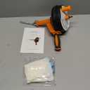 Drain Auger, Clog Remover with Drill Adapter, 25 Feet Flexible Plumbing Snake Use Manually or Powered for Kitchen, Bathroom and Shower Sink, Comes with Gloves (orange)