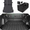 Cargo Trunk Mat with Backrest Mats for Toyota RAV4 2019-2025 (Include Hybrid),All Weather Protection TPE Heavy Duty Cargo Liner RAV4 Accessories,Black