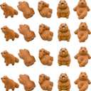 20Pcs Miniature Groundhog Figurines Mini Marmot Figures 1 Inch Resin Animal Cake Toppers for DIY Fairy Garden Moss Landscape Aquarium Birthday Easter Crafts