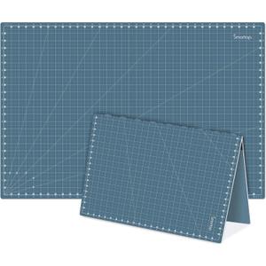 SMARTOP 18"x24" Self Healing 3 Layer Folding Cutting Mat, Non-Slip Non-Reflective, Great for Crafts, Quilting, Sewing, Scrapbooking Molandi Blue