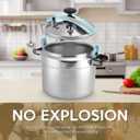 BreeRainz 26 Quart Pressure Cooker, Extra Large Commercial Stovetop Pressure Cooker, Triple Safety System, Heavy Duty Aluminum, Fast Bulk Cooking for Family, Catering, Gas & Electric Stove Compatible