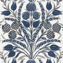 CiCiwind Blue and White Peel and Stick Wallpaper Floral Wall Paper 17.3"393.7" Boho Self Adhesive Renter Friendly Contact Paper for Bedroom Bathroom William Morris Decor Vinyl Rolls