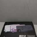 Wireless Keyboard and Mouse Combo  Ergonomic Wave Key, Built-in Leather Soft Palm Rest, 2.4G Full Size, 8 Hotkeys, 6-Button Mouse with 4-Level DPI, Dual USB-A/USB-C, Windows & macOS Compatible