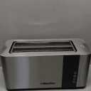 Mueller UltraToast Full Stainless Steel Toaster 4 Slice, Long Extra-Wide Slots for Bagels and Waffles, 6 Browning Levels, LED Display, Cancel/Defrost/Reheat Functions & Removable Tray, Kitchen Gadgets