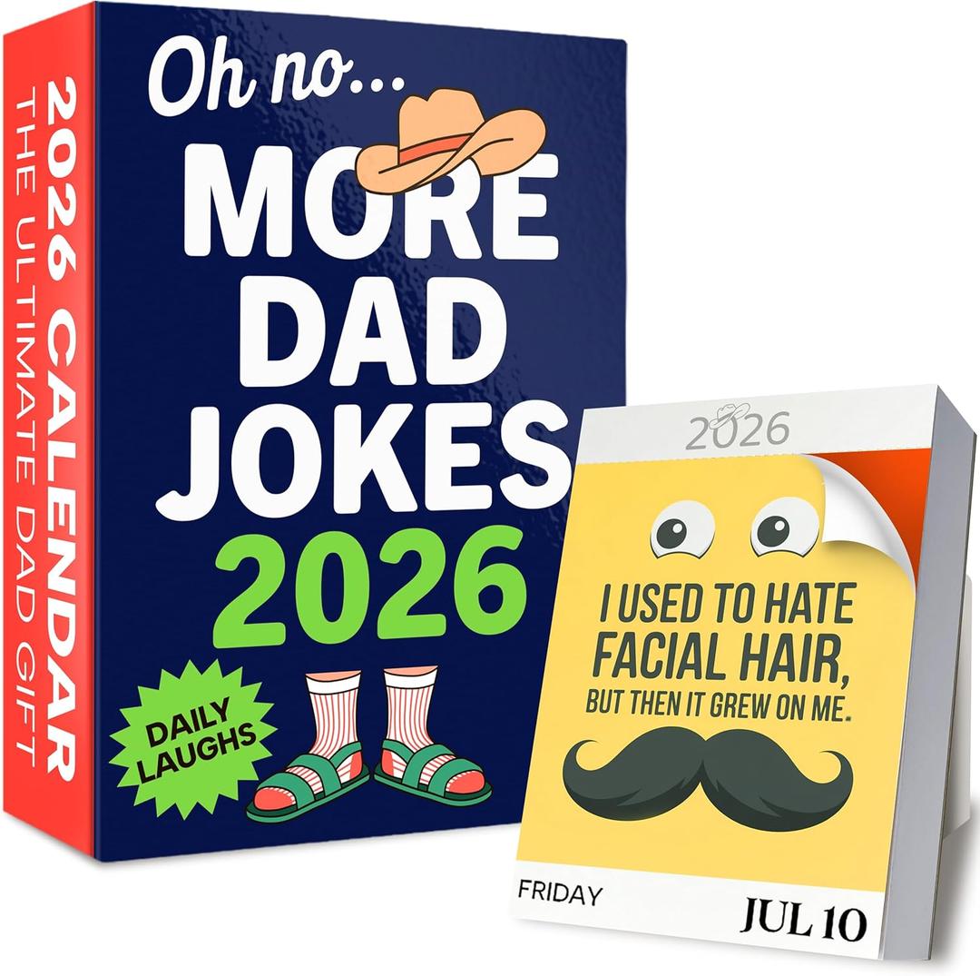 Dad Joke Desk Calendar 2026 | Page A Day Tear Off Calendar Gift For The Dad Joke Lover, Great Christmas Gift, Funny Daily Dad Jokes Desk Calendar, Stocking Stuffer Gift For Men