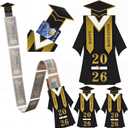 Motiskyy 3 Pcs 2026 2in1 Graduation Gift Card Holder and Money Holder Congrats Grad Money Pull Box DIY Card for College Middle School High School Party Supplies Class Funny Gift (Gold)