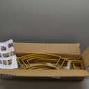 Double Arch Backdrop Stand Metal Open Arch Backdrop Frame U Shaped Wedding Arches for Ceremony Baby Shower Garden Birthday Party Decoration (Gold, 6FT2.6FT)