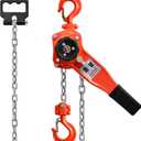 SALUINOKI Chain Come Along 3300lbs Manual Lever Chain Hoist 1-1/2 ton 10ft Premium for Heavy Duty Lifting