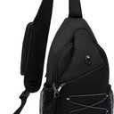 OSOCE Anti Theft Sling Bag RFID Blocking Crossbody Chest Bag for Men Women Water Resistant Travel Fits 9.7" iPad