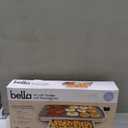 bella 10" x 20" Electric Griddle with Warming Tray, EverGood Ceramic Nonstick Coating & Removable Temperature Probe, Dishwasher-Safe Drip Tray & Cool Touch Handles, 1500 Watt, Oatmilk