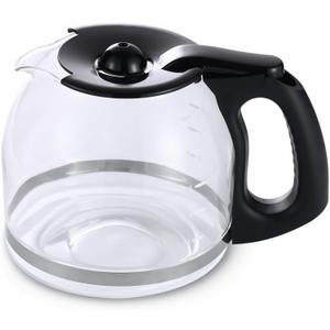 12-Cup Glass Replacement Carafe for Mr. Coffee Model #SK12, SK13, EHX23, JWX31, SJX23, SJX39 (Black, Replaces PLD12-RB)