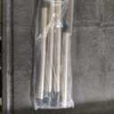 Broom and Dustpan Set for Home Long Handle (51" Length) Extendable Standing Dust Pan for Indoor Lobby Office Kitchen Cleaning (Black and Orange)