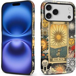 DAIZAG Case for iPhone 17 Pro Max,The Sun Faith Collage Full Body Design Hybrid Dual Protection Soft TPU Hard PC Shockproof Scratch Resistant Protective Cover Phone Case for Men Women