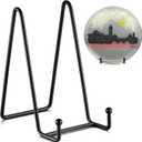 TR-LIFE 4 Pack 6 Inch Plate Display Stands -Picture Holder Stand for Decorative Plate, Book, Photo Frame Easel (Black)