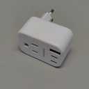 European Travel Plug Adapter USB C, HANYCONY International Plug Adapter, US to Europe Adapter Plug 2 Outlets 3 USB Ports(2 C Port), Type C Power Adapter to Italy Spain France Portugal Iceland Germany