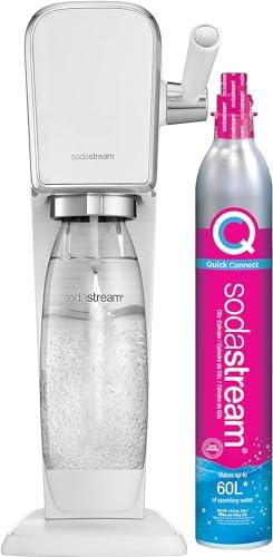 SodaStream Art Sparkling Water Maker (White) with CO2 and Dishwasher Safe Bottle
