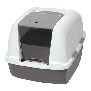 Catit Jumbo Hooded Cat Litter Pan - Warm Gray