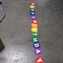 Felt Red Orange Yellow Green Blue Purple Happy Birthday Banner Birthday Decorations for Women Girls Boys Men Pets Handmade Party Backdrop