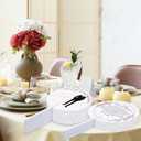 100 Pcs Wedding Hand Fans for Guests Bulk Plastic Round Decorative Fans with Handle for Wedding Party Favors(Bride and Groom Style)