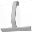 Dancemoon JustHang Shower Squeegee for Glass Doors, All-in-One Award-Winning Silicone Squeegee with Built-in Hook for Bathroom, Window, Mirror, Tile Wall, Car, Streak-Free Cleaner Tool, 10-Inch Gray