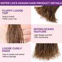 Brown Color Sister Locs Extensions Human Hair Microlocs Extensions | 100% Real Handmade Interlocking Curly Tips |0.2cm Thickness Permanent Soft Natural Locs for Women Kids（#4, 8 Inch-30 Strands)