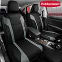 Rubbermaid Leather Car Seat Cover Universal Front Seat Cover, Airbag Compatible, Easy to Install, Water-Resistant and Durable Automotive Seat Cover for Cars, Trucks, SUVs, Vans Gray