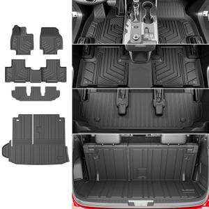 powoq Floor Mat Compatible with 2020-2026 Toyota Highlander Cargo Mat Trunk Liner Cargo Liner Replacement for 2020-2026 Toyota Highlander Accessories