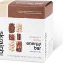 Skratch Labs Energy Bar | Cinnamon + Oatmeal (12 Pack) | Plant Based Healthy Snack | Low Sugar - 5g Protein | Non-GMO, Gluten Free, Soy Free, Vegan, Kosher