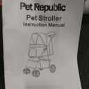 4 Wheels Pet Stroller Foldable Carrier Strolling Cart for Cat Dog w/ Storage Basket Blue