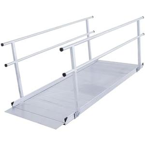 8' L Silver Spring Portable Wheelchair Ramp with Handrails, 850 lb. Capacity for Scooters, Walkers, Canes, Rollators - 8' L x 36" W