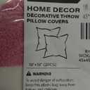 WOKANI Valentines Day Throw Pillow Covers 18x18 Set of 2 Heart Love Couples Decorations Embroidery Cushion Covers Home Decor for Couch Lover Girlfriend Sofa Bedroom, White Red Pink