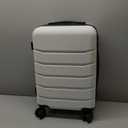 Sweetcrispy Carry on Luggage, Hard Shell ABS Suitcase with Double Spinner Wheels, Lightweight Expandable Rolling Suit Case with TSA Lock, 20 Inch Cream White
