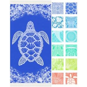 Vikumond Thin Turkish Beach Towel Lightweight Soft Cotton Extra Large XL Oversized Sand Free Sandproof Absorbent Quick Dry Towels Cloud Bath Pool Travel Compact Essentials Accessories for Adult Gifts