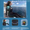 XUKER Women Men Wetsuit 2mm 3mm, Neoprene Wet Suits Front/Back Zip in Cold Water Full Body Dive Suit for Water Sports (Black, M)