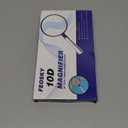 Feosky Handheld Reading Magnifier, 10X Magnifier, 110mm Shatterproof Lens, Adults Close Work Non-Slip Handle for Seniors Reading and Nature Exploration(Black)