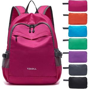 YZAOLL Small Lightweight Packable Hiking Backpack, 20L Hiking Backpack Day Pack for Women Men Travel Camping Vacation,Rose