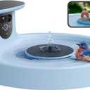 Birdfy Smart Bird Bath with Camera Solar Powered & Fountain, Dual-Lens Camera for Wildbird Watching, Auto Capture Bird Videos & Motion Detection - AI by Subscription (Blue)