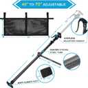 Cargo Bar for Pickup Truck Bed Expands from 40 to 70 in with 200 LB Bearing Capacity, Comes with 1 Cargo Net Organizer, 1 Divider Bar