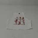 WDIRARA Women's Graphic Sleeveless Crop Tank Tops Crew Neck Western Rodeo Cowgirl Shirt (Large, White)