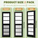 2 Pack Shed Windows, 12"x 29" Black Sliding Window Suitable for Chicken Coop, shed, Household, Barn - Transom Window with Tempered Glass and Fiberglass Screen (BK,12''x 29'')