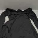 XXTAXN Women’s Formal Bodycon Square Neck Long Sleeve Wedding Guest Party Slip Fitted Midi Dress Black, Medium