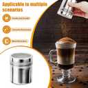 3 Cup Flour Sifter Set - Stainless Steel Mesh + Sugar Shaker & Duster, No Lumps, Smooth Fluffy Cakes Pastries for Home Bakers Chefs, Elevate Dessert Texture Easily