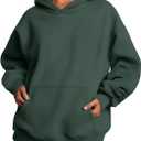 Trendy Queen Womens Oversized Hoodies Fleece Sweatshirts Fall Fashion Pullover Sweaters Winter Clothes (Small, Forest Green)