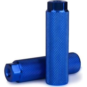 Bike Pegs 2Pcs Aluminum Alloy Anti-Skid Lead Foot Bicycle Pegs 3/8 inch Axles (Blue)
