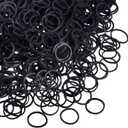 Hicarer 1000 pcs Mini Rubber Hair Bands 1/2 Soft Elastic Bands for Woman Hair Braids Ponytails & Beards Small Dreadlocks, Wedding Hairstyle and More(1.5 cm,Black)